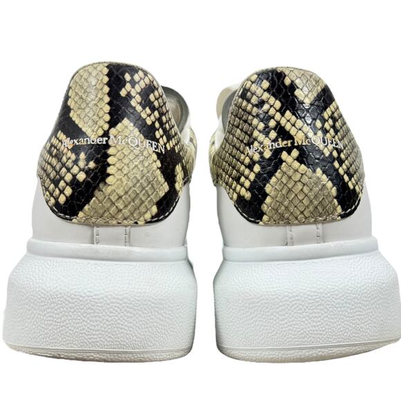 Alexander Mcqueen Larry Oversized Python Sneakers Leather White Size 39 - Picture 7 of 10